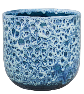 Sapphire Reactive Glaze Planter H13Cm D13Cm