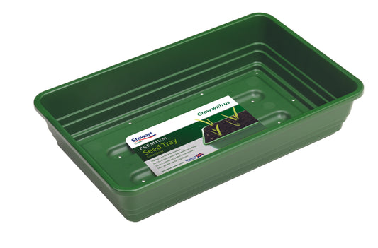 52cm Premium Extra Deep Seed Tray (with holes) Dark Green