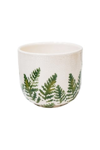 Veneto Printed Fern Planter H14cm D15cm