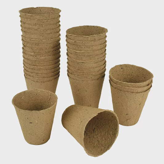 Gro-Sure Fibre Pots Round 8cm 12pk